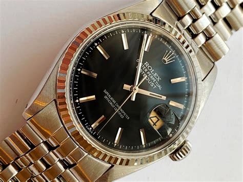 1968 vintage rolex 1601 black dial datejust|Rolex Datejust 1601 price.